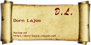 Dorn Lajos névjegykártya